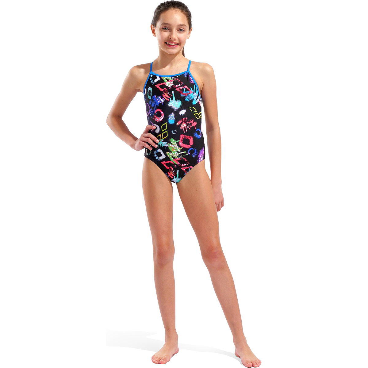Maillot de bain - Natation - Enfant - Graffiti - Noir/Bleu 5/5