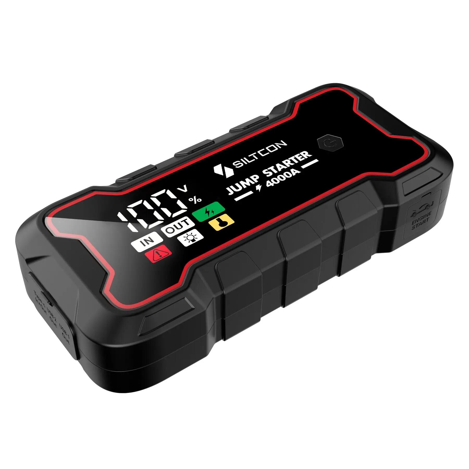 Siltcon Jumpstarter Auto 4000A met 24000 mAh Powerbank en SOS Lamp 2/2