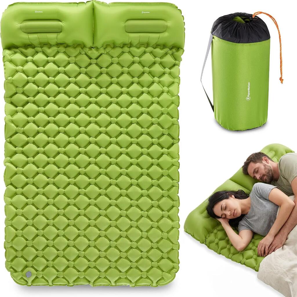 Ultralight 2-person inflatable hiking mattress Campmat 2 green