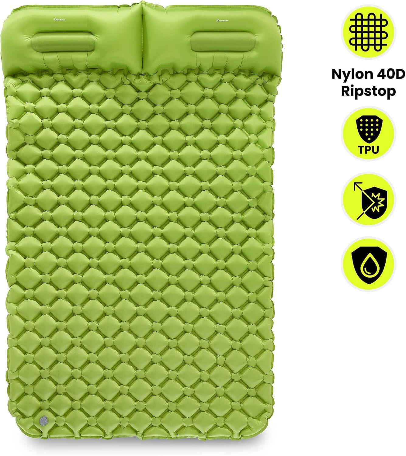 Matelas randonnée gonflable 2 places ultraléger campmat 2 vert 7/9