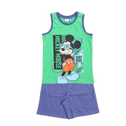 Ensemble débardeur et short vert Mickey Mouse