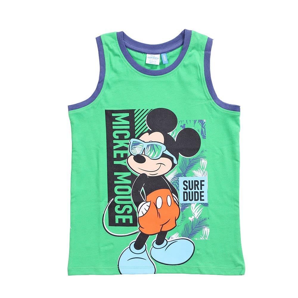 Conjunto de regata e shorts verdes do Mickey Mouse dos anos 70. 2/2