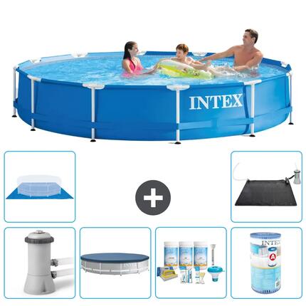 Piscine Tubulaire Ronde - 366x76 cm - 7-pièces S41763