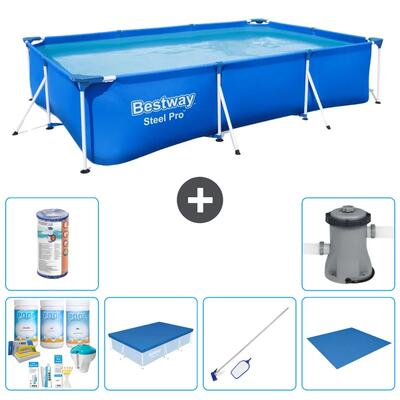 Bestway steel pro rechthoekig - 300x201x66 cm - 7-delig s21547