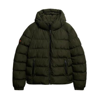Jas - sport - heren - 5465 - puffer met capuchon - polyester, warm.