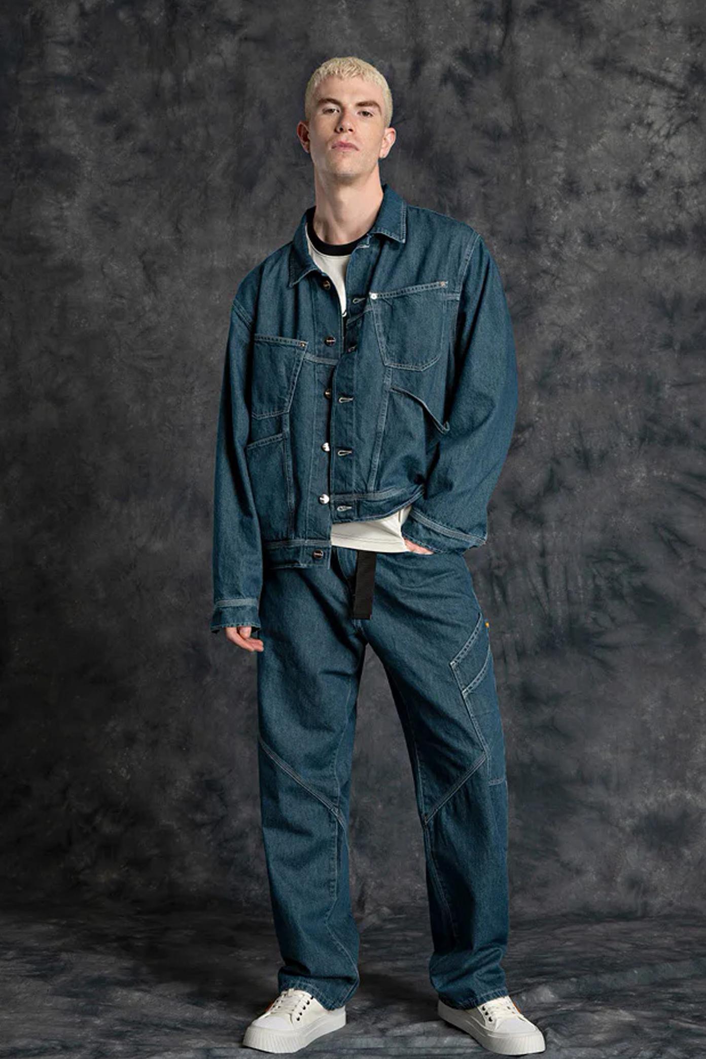 RELAXED FIT CARGO DENIM PANTS 5/5