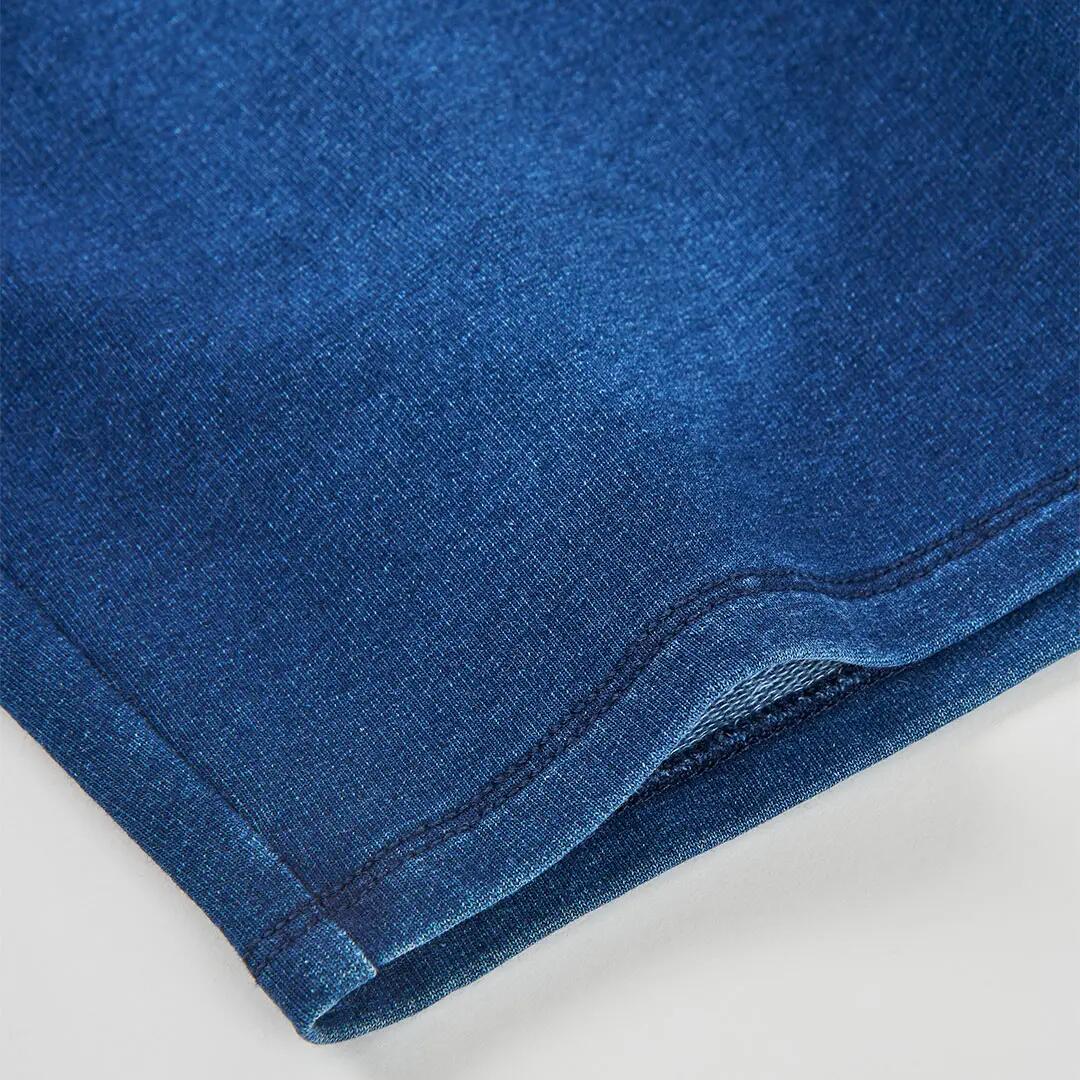 Bermudas felpa denim azul 4/4