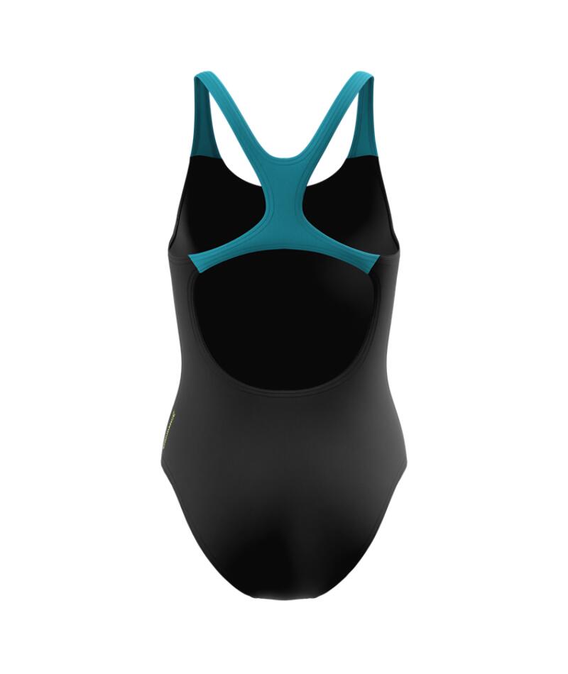 Speedo Badeanzug Medley Logo Medalist HyperTeal/Grün 4/7