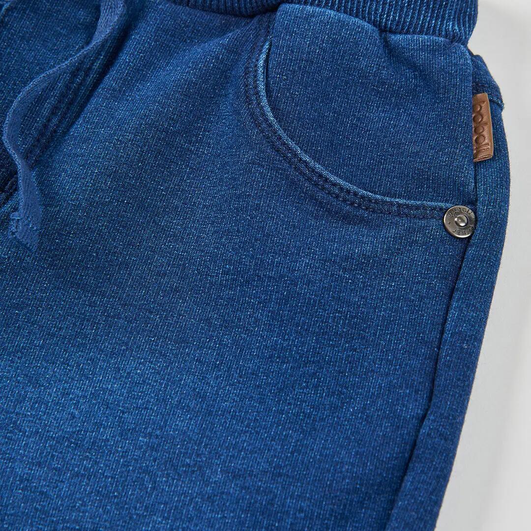 Bermudas felpa denim azul 3/4