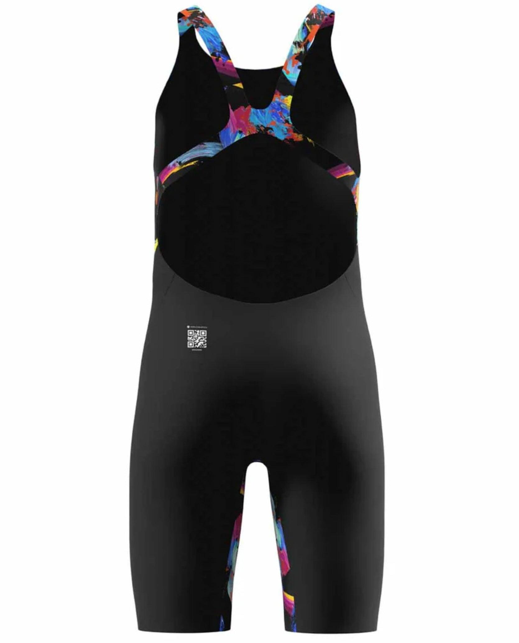 Speedo Girls Fastskin Junior Endurance+ Max Openback Kneeskin - Black/Multi - 2/6