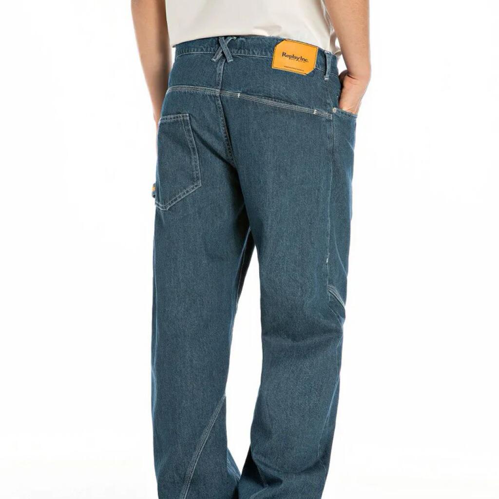 RELAXED FIT CARGO DENIM PANTS 2/5