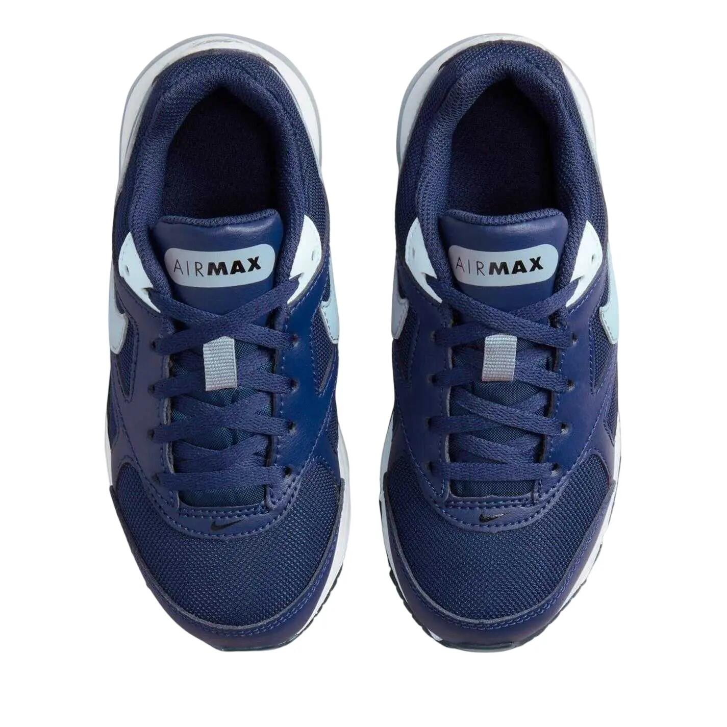 Boys Air Max Leather Trainers (Navy/Grey) 4/5