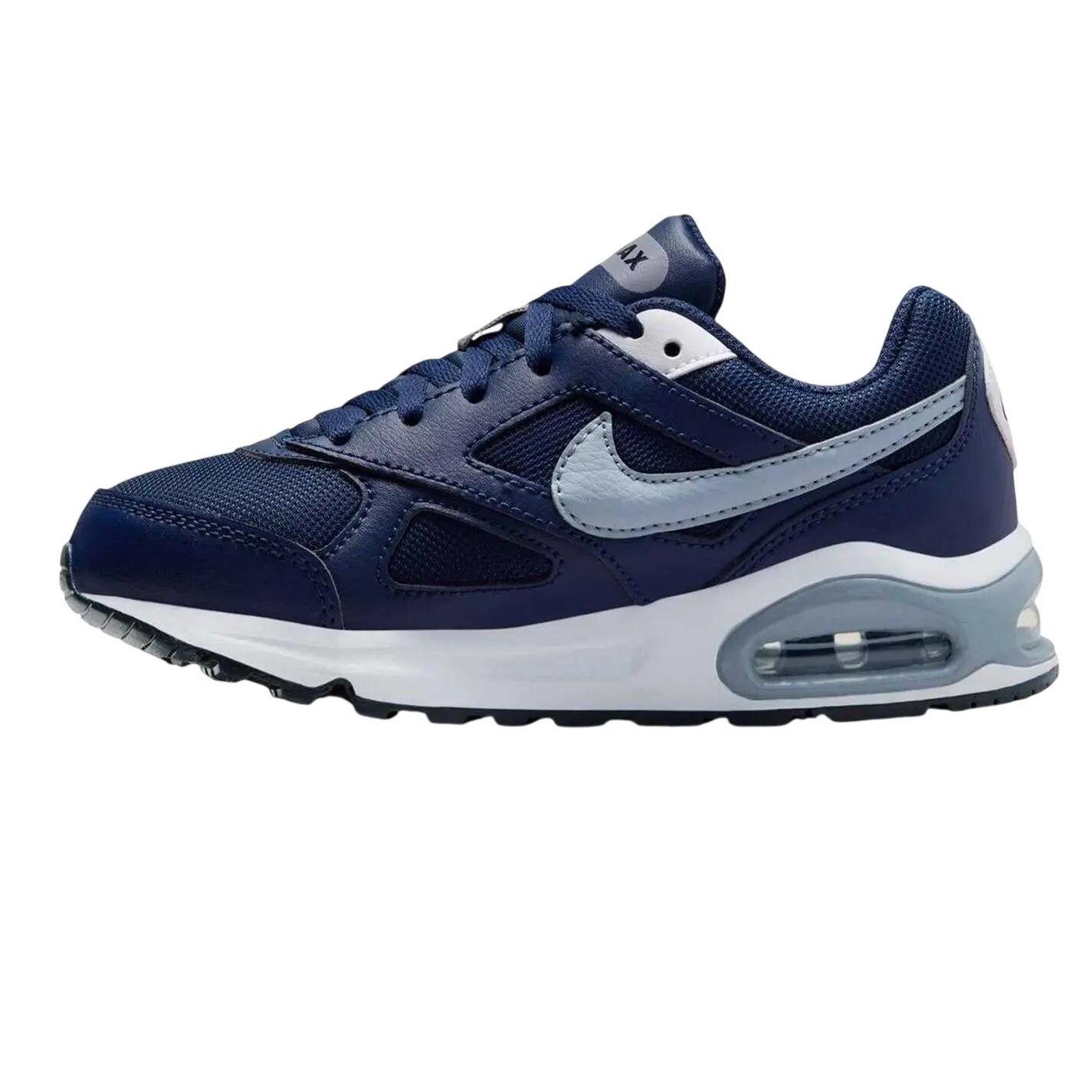 Boys Air Max Leather Trainers (Navy/Grey) 3/5