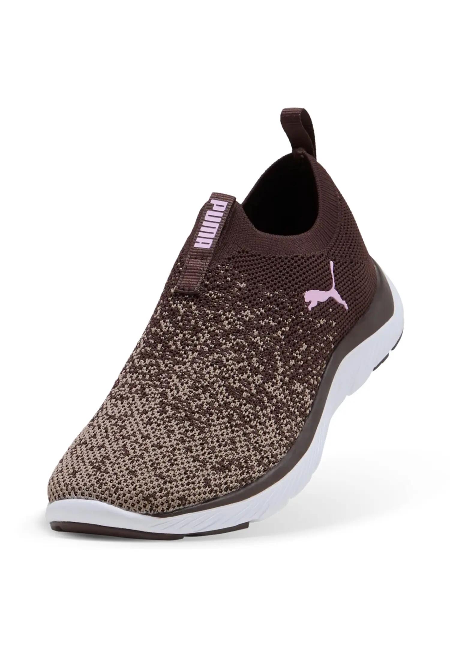 Puma Softride Premier Slip-On Strick-Schuhe Damen 309834 20 Chocolate -Gray 5/6
