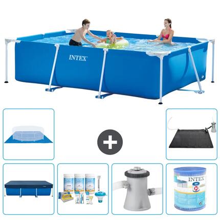 INTEX Piscina con estructura Rectangular - 300x200x75 cm - 7-piezas S40200