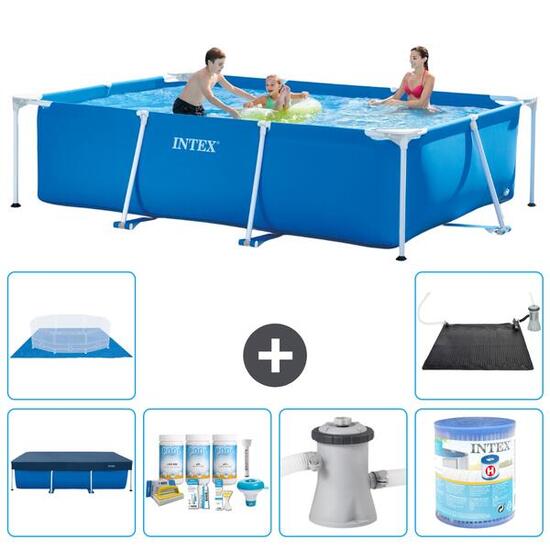 INTEX Piscina con estructura Rectangular - 300x200x75 cm - 7-piezas S40200