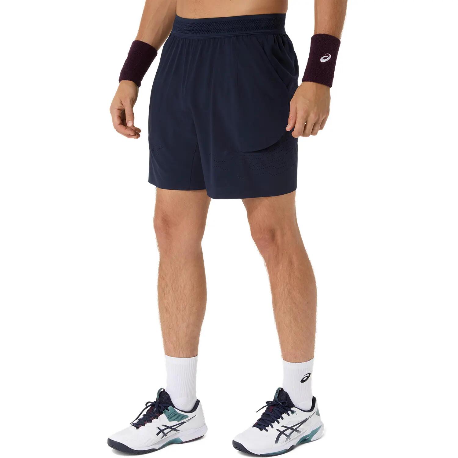 Short homme bleu marine découpé au laser de 18 cm 3/4