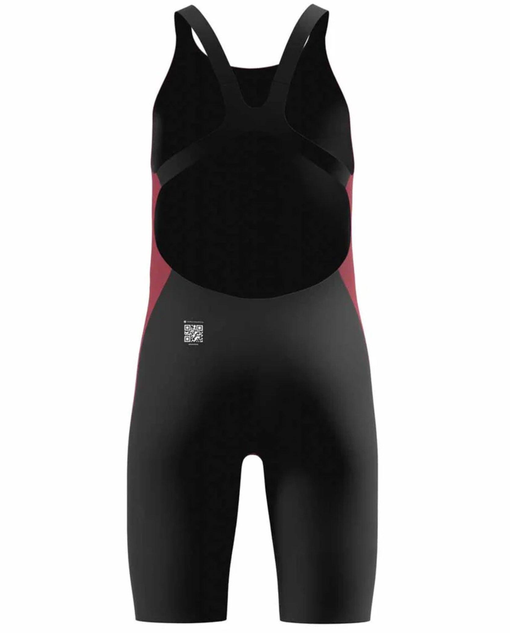 Speedo Girls Fastskin Junior Endurance+ Max Openback Kneeskin - Red/Black - 2/5