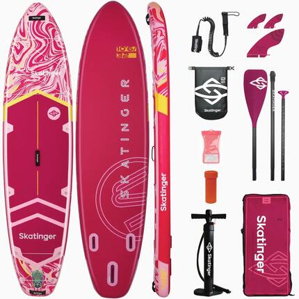 SKATINGER Prana Pink opblaasbare SUP 320x81x15 cm (10'6'') allround