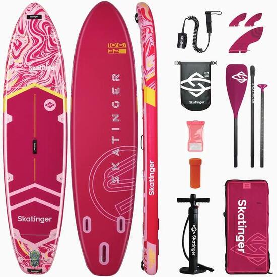 SKATINGER Prana Pink opblaasbare SUP 320x81x15 cm (10'6'') allround