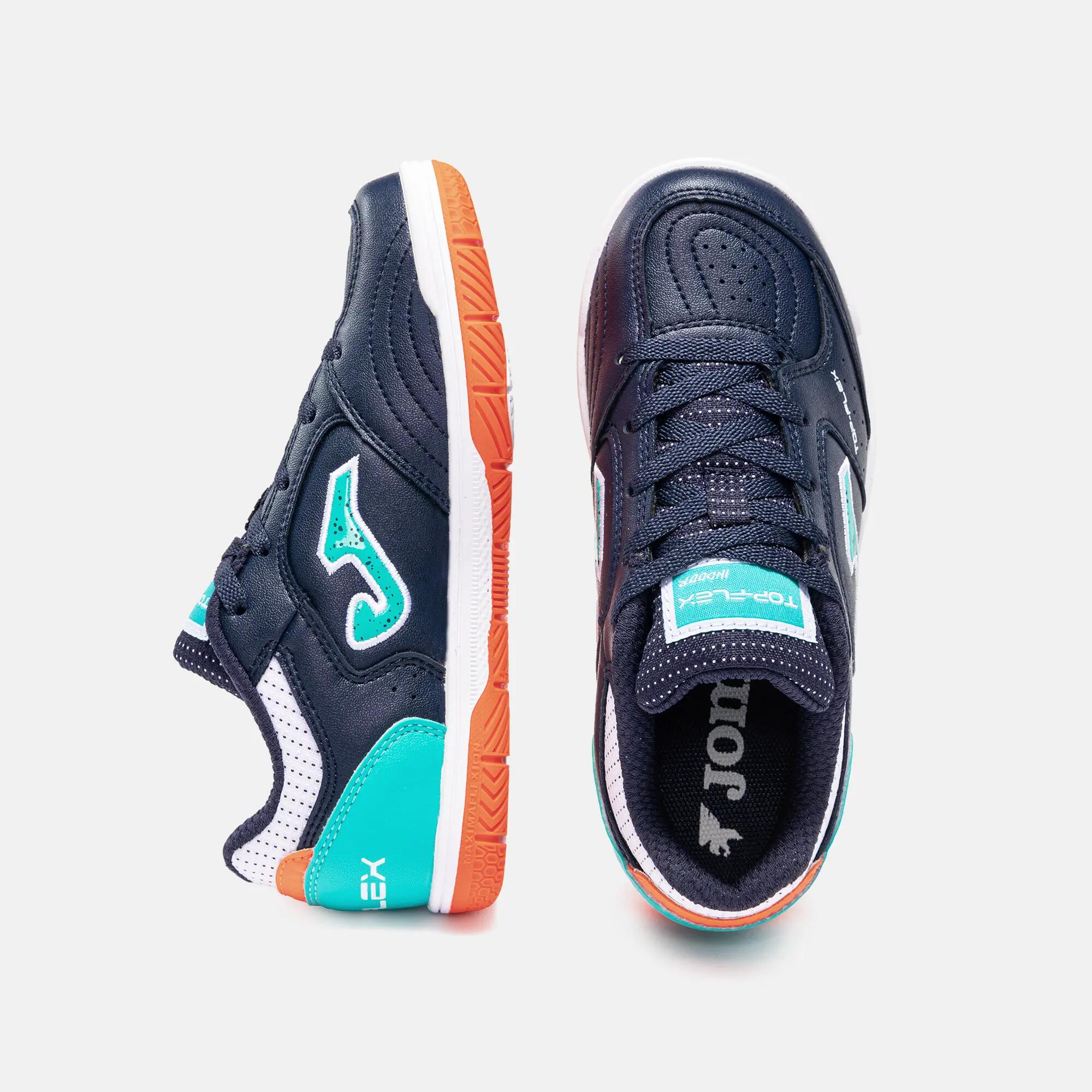 Zapatillas Fútbol Sala Niños Joma Top Flex Jr 26 IN Marino 4/5