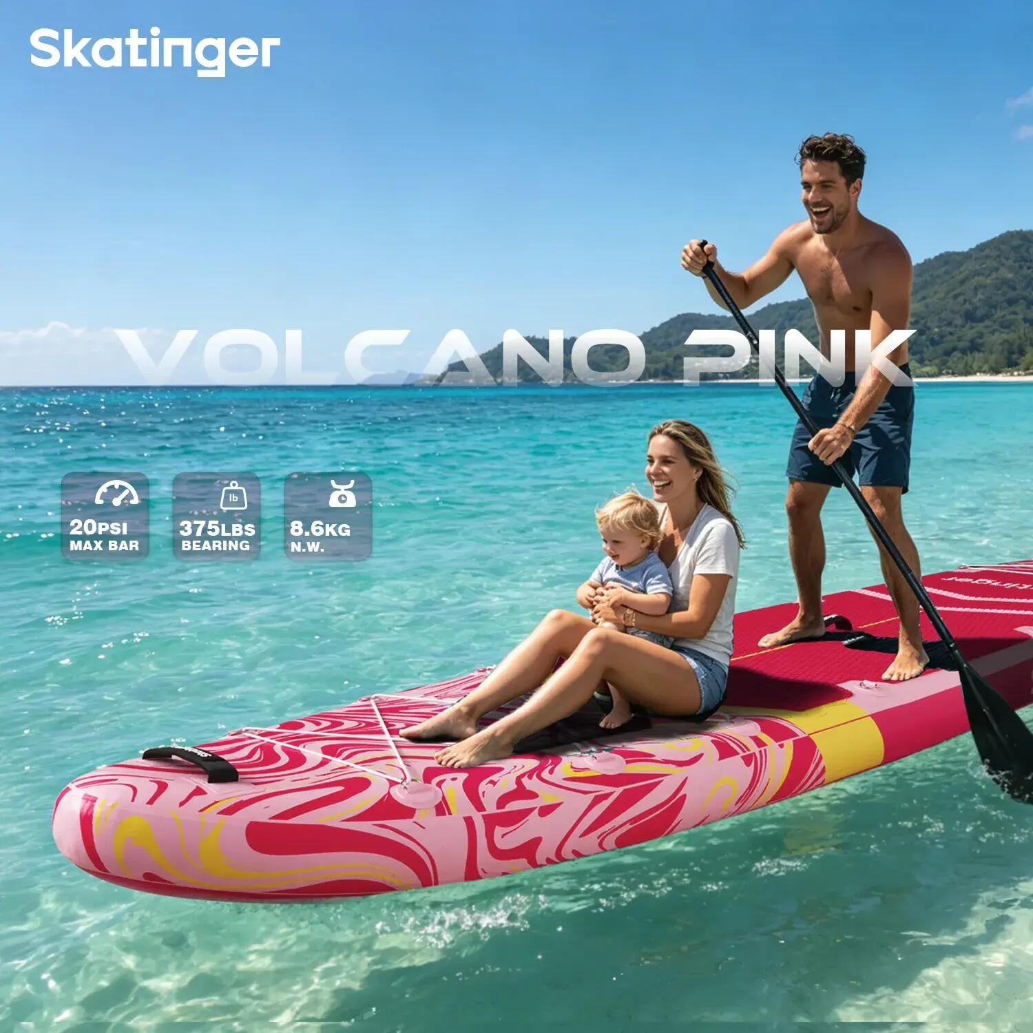 SKATINGER Prana Pink tavola SUP gonfiabile 320x81x15 cm (10'6'') versatile 6/6