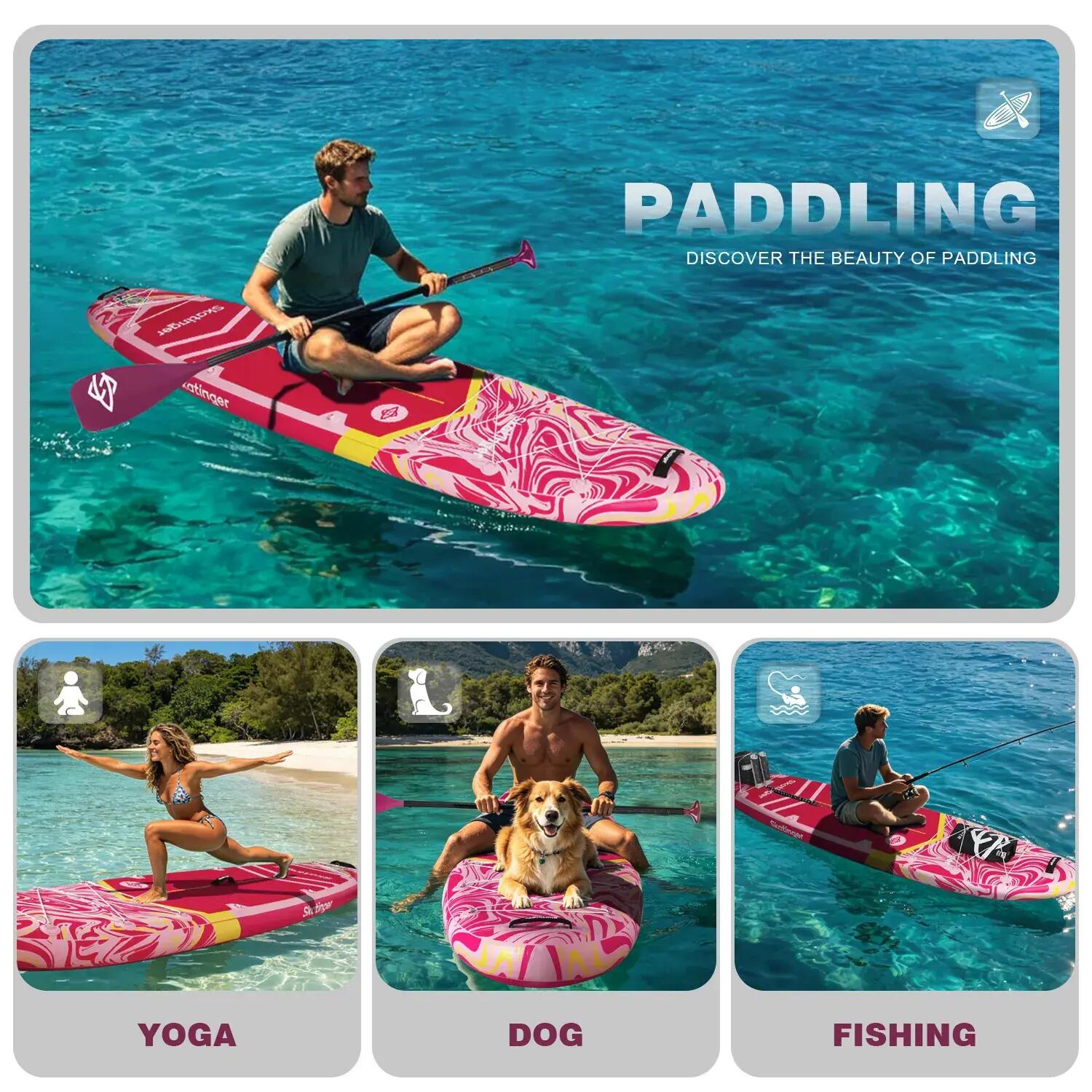 SKATINGER Prana Pink tavola SUP gonfiabile 320x81x15 cm (10'6'') versatile 4/6
