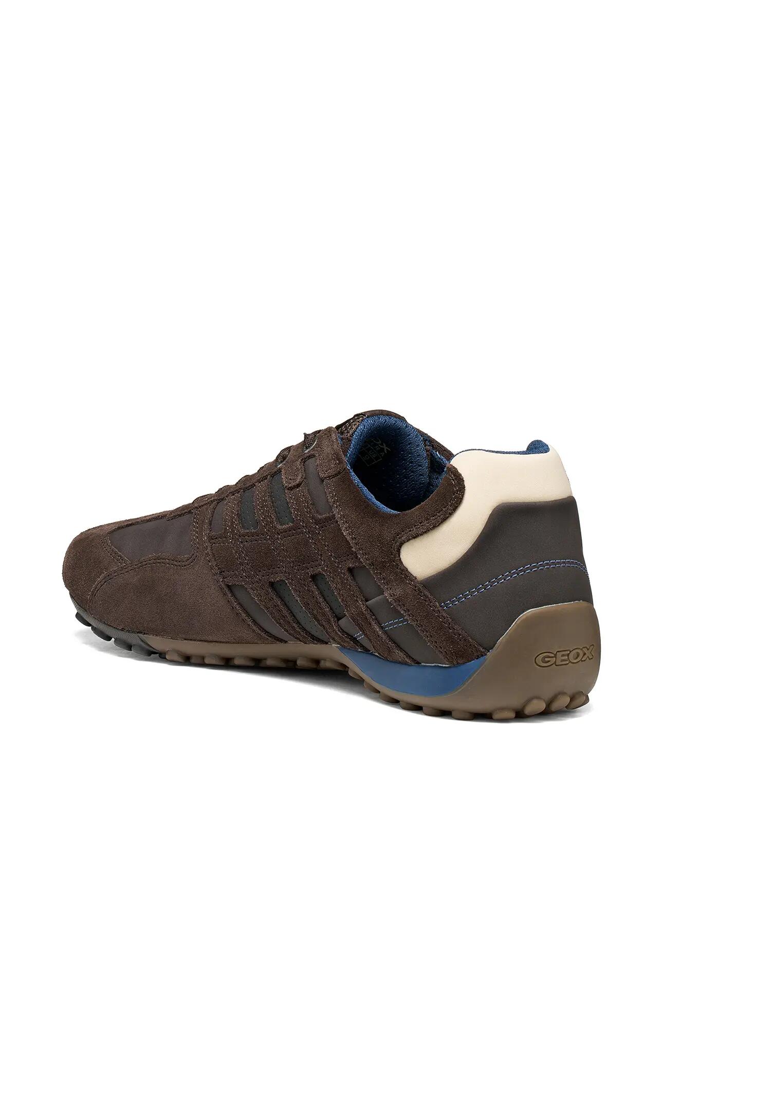 Geox U Snake K Herren Sneaker U4207K 022EK C6222 Wildleder Schuhe Braun 3/5
