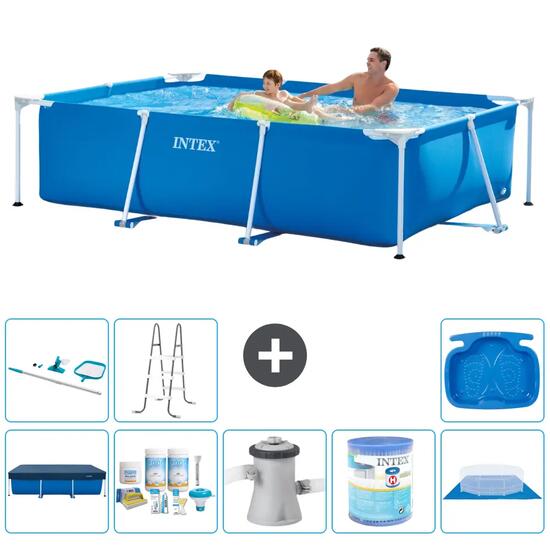 INTEX Piscina con estructura Rectangular - 260x160x65 cm - 9-piezas S40114