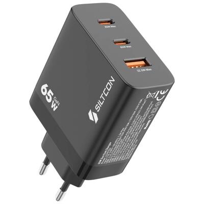 Snellader gan - 65 w - 2× usb-c en usb-a - zonder kabel