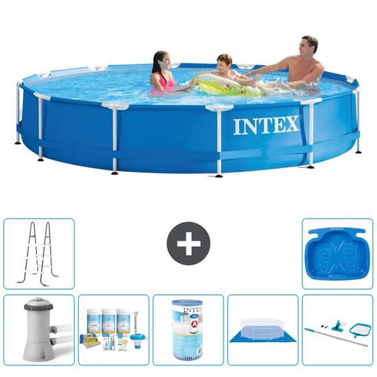 INTEX Piscina con estructura Redonda - 366x76 cm - 8-piezas S41749