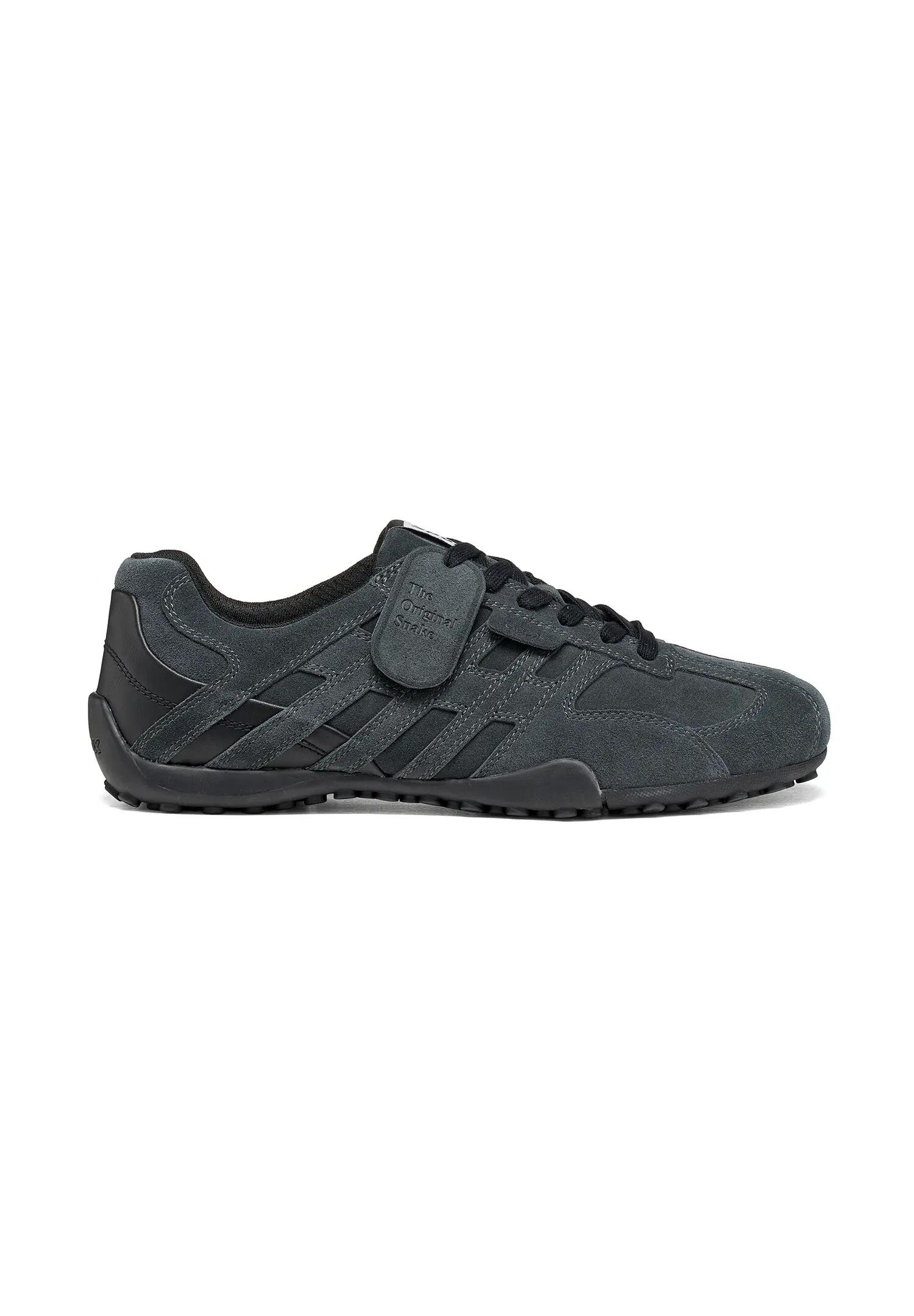 Geox SNAKE Herren Leder Sneaker U66NVA 022BC C9004 Schnürschuh dunkelgrau 3/6