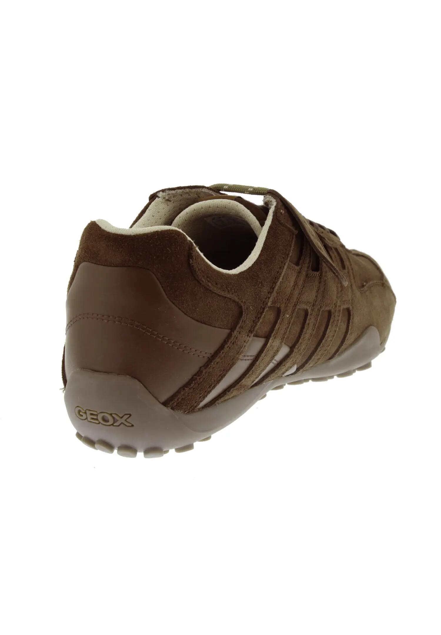 Geox SNAKE Herren Leder Sneaker U66NVA 022BC C6006 Schnürschuh dunkelbraun 2/4