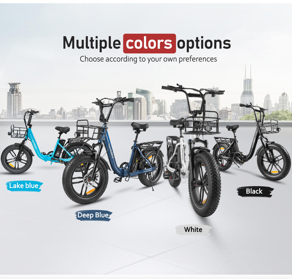 Bicicleta eléctrica para adultos SAMEBIKE C05PRO Batería 36V 13Ah 7/15