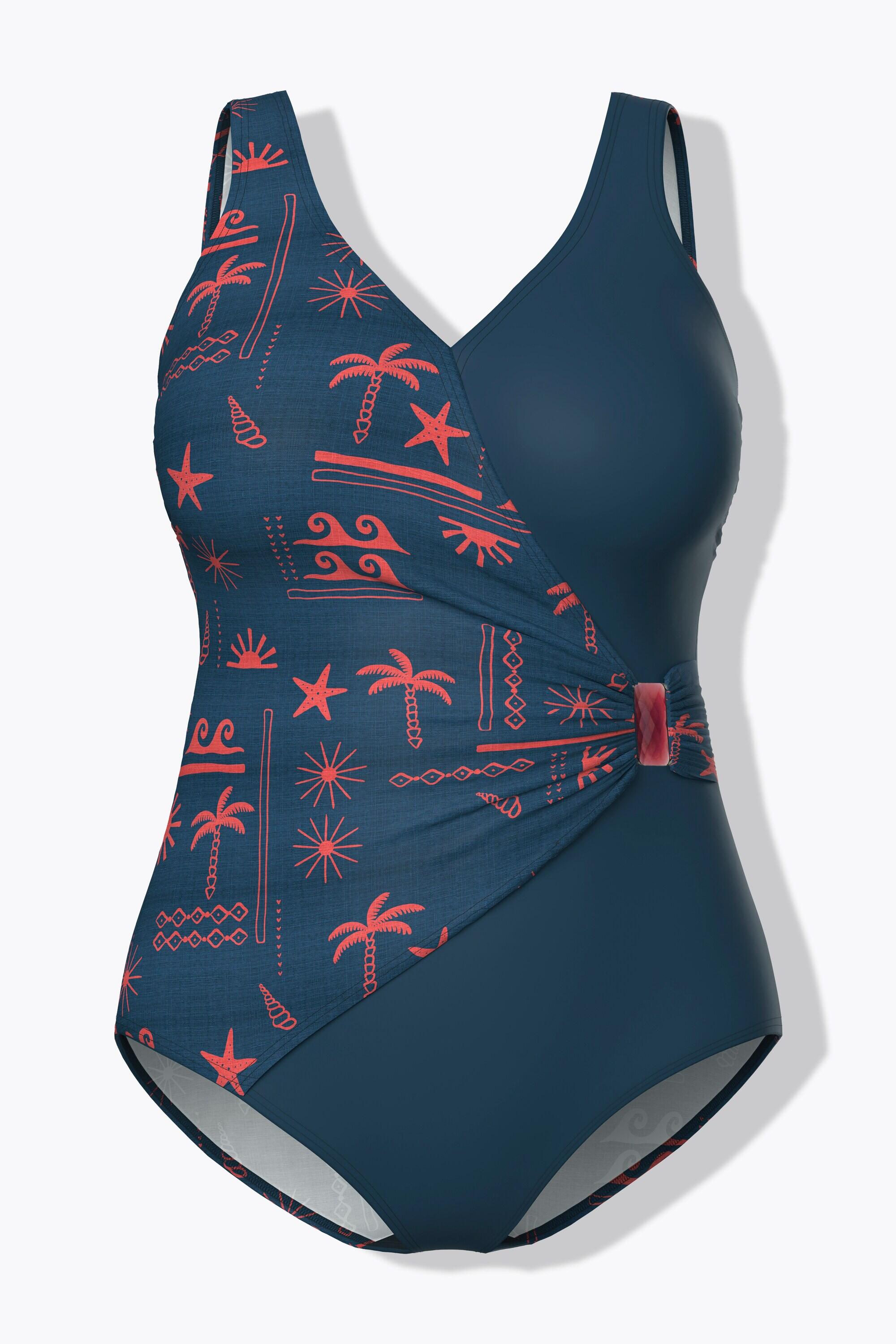 Femme Maillot de bain effet cache-cœur bonnets souples et nœud fantaisie 7/7