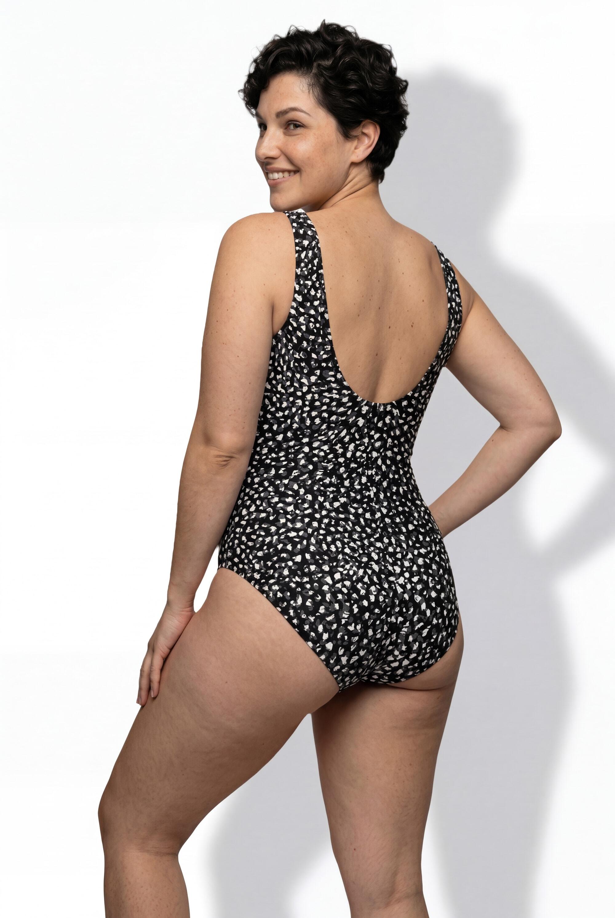 Dames Badpak wikkeleffect zachte cups sierring 2/7
