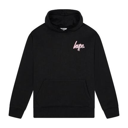 HYPE - Hoodie fille noir enfant sweat doux dos graphique casual