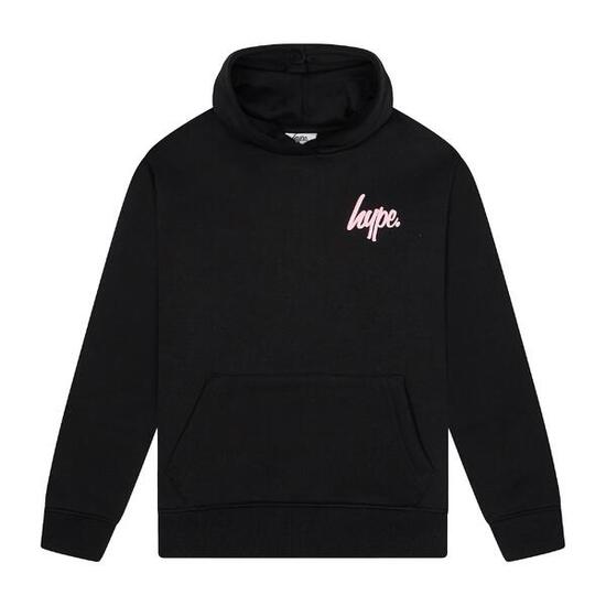 HYPE - Hoodie fille noir enfant sweat doux dos graphique casual