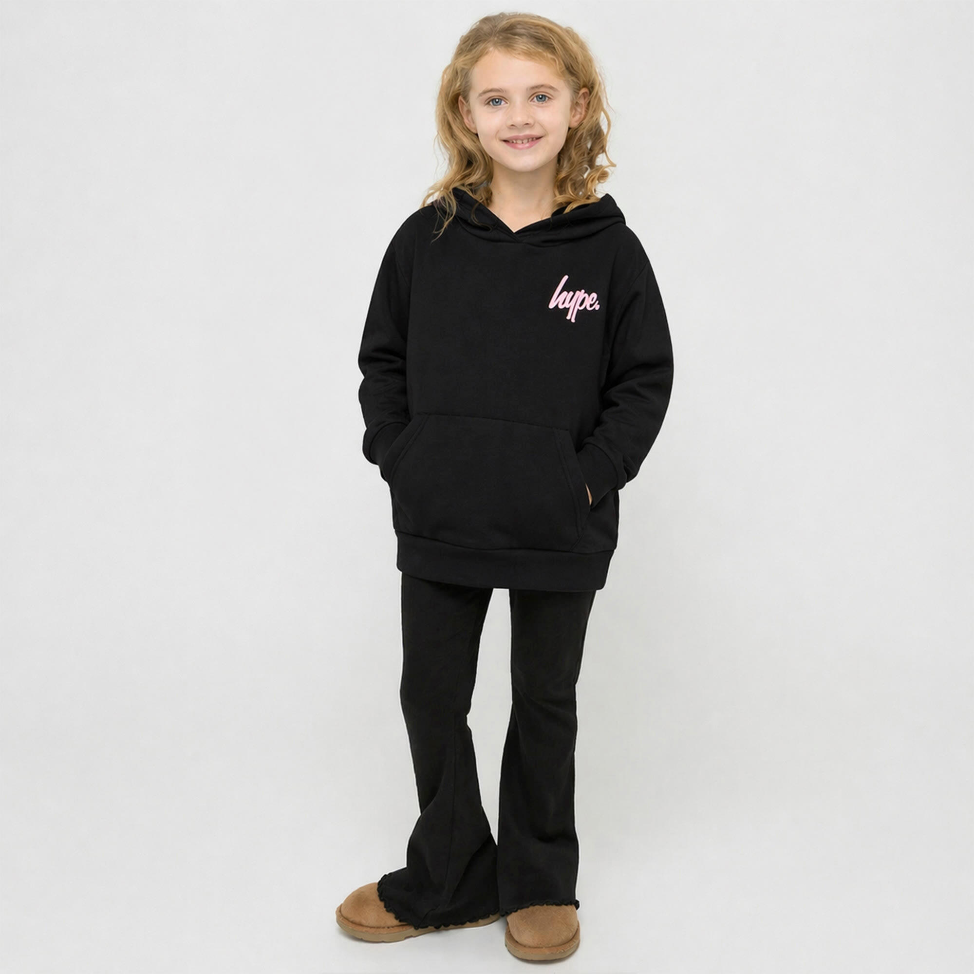 HYPE - Mädchen Hoodie Schwarz Kinder Sweatshirt Rückenprint Weich 3/5
