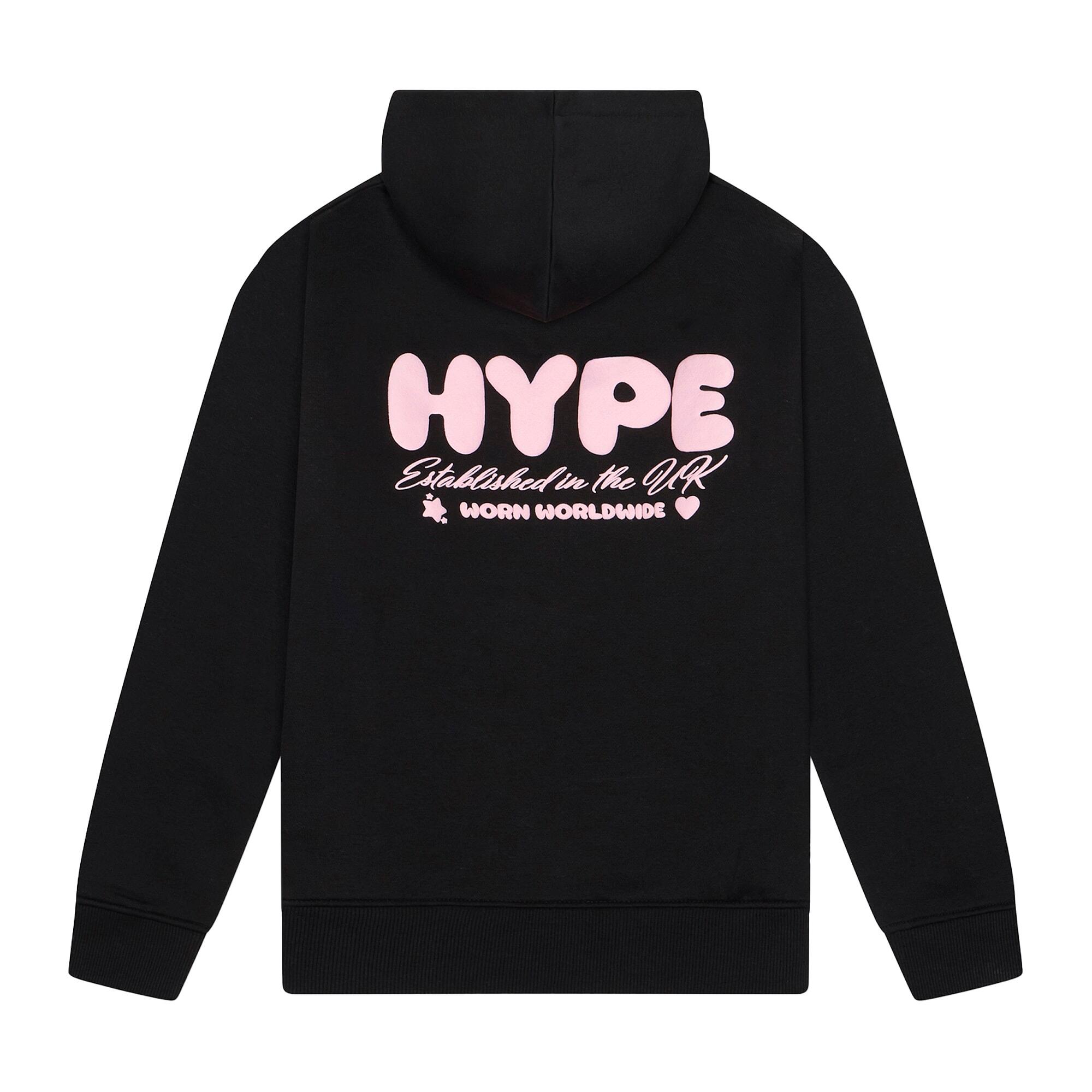 HYPE - Mädchen Hoodie Schwarz Kinder Sweatshirt Rückenprint Weich 2/5