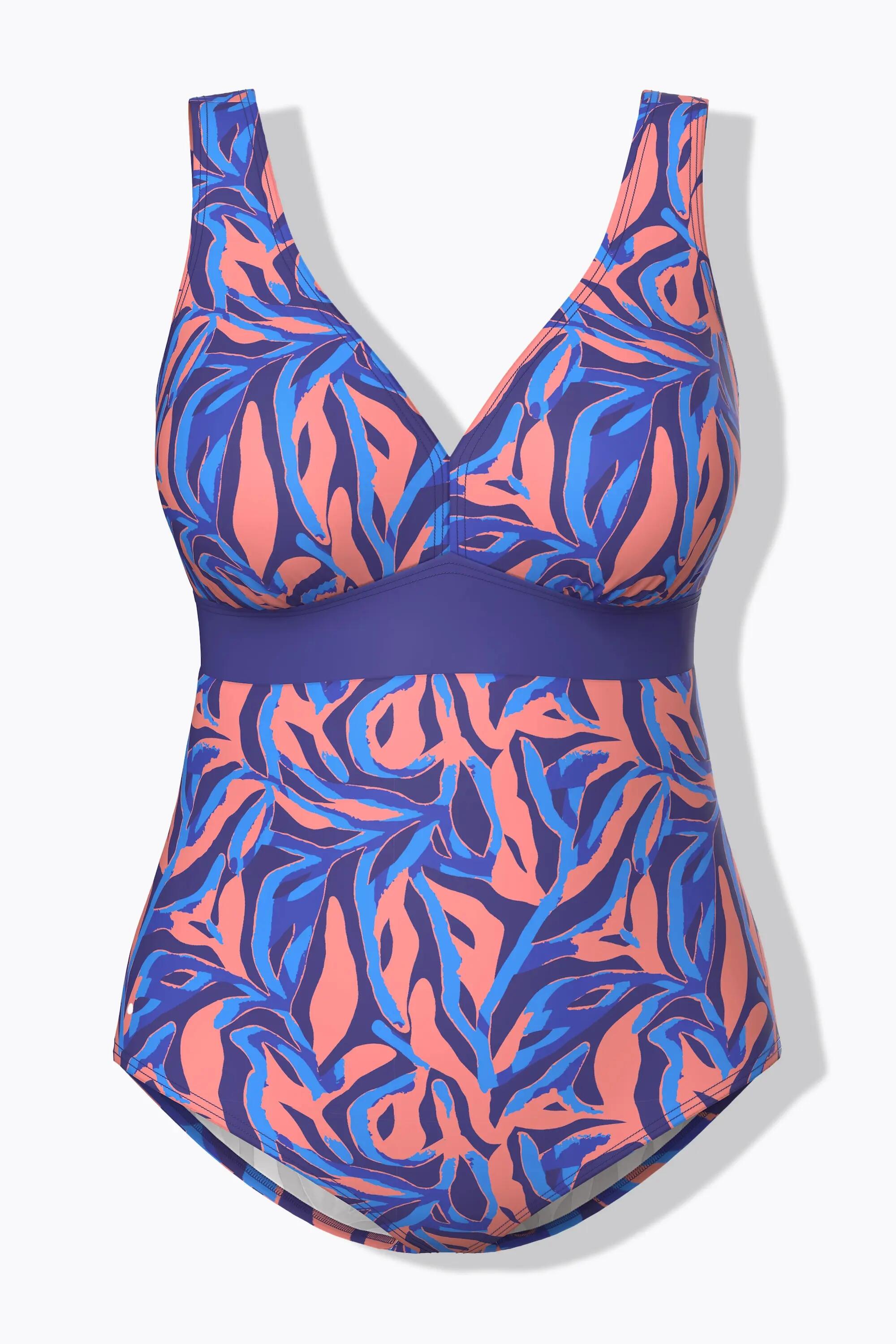 Damen Badeanzug Korallen V-Ausschnitt Softcups recycelt 7/7
