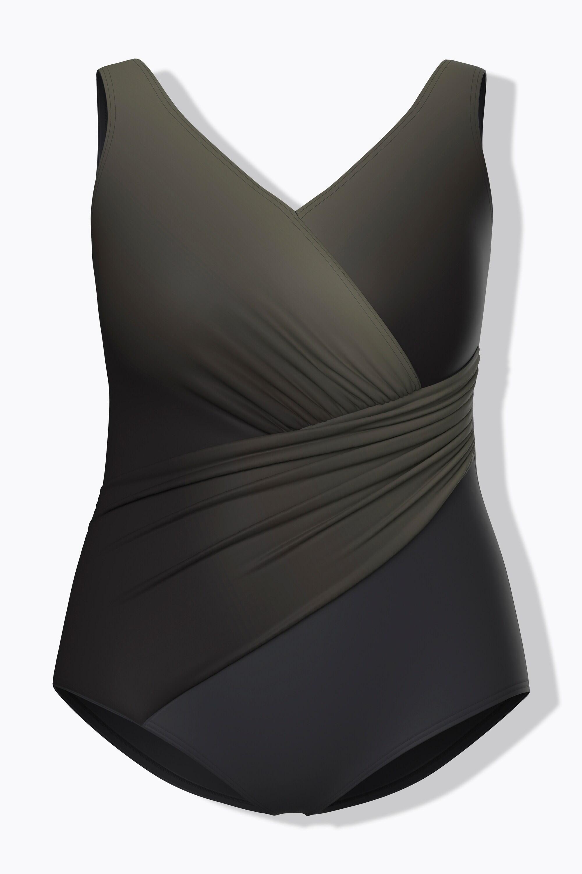 Dames badpak kleurverloop rimpeling softcups 6/7