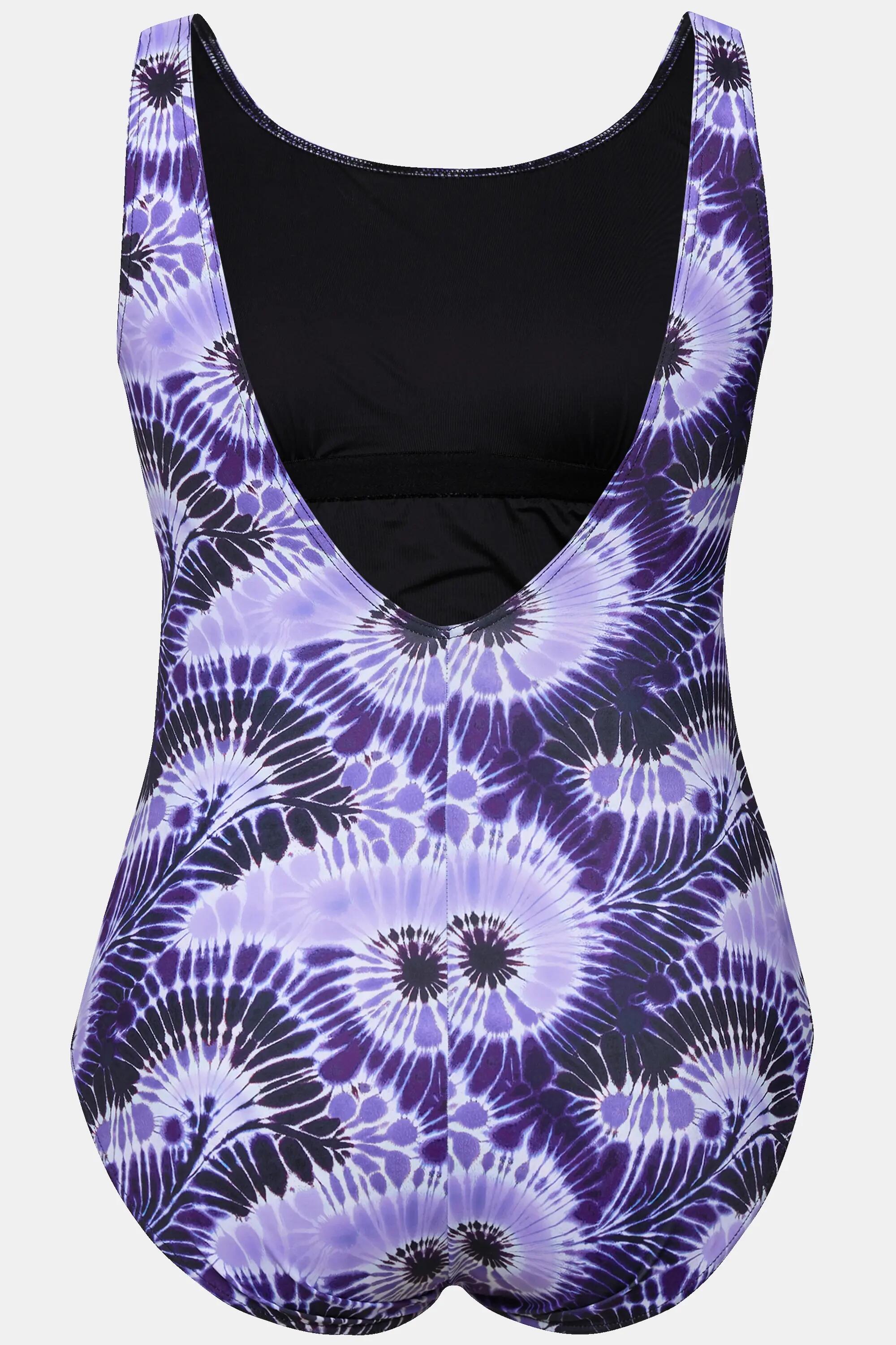 Dames Badpak batikpatroon zonder zachte cups 5/9