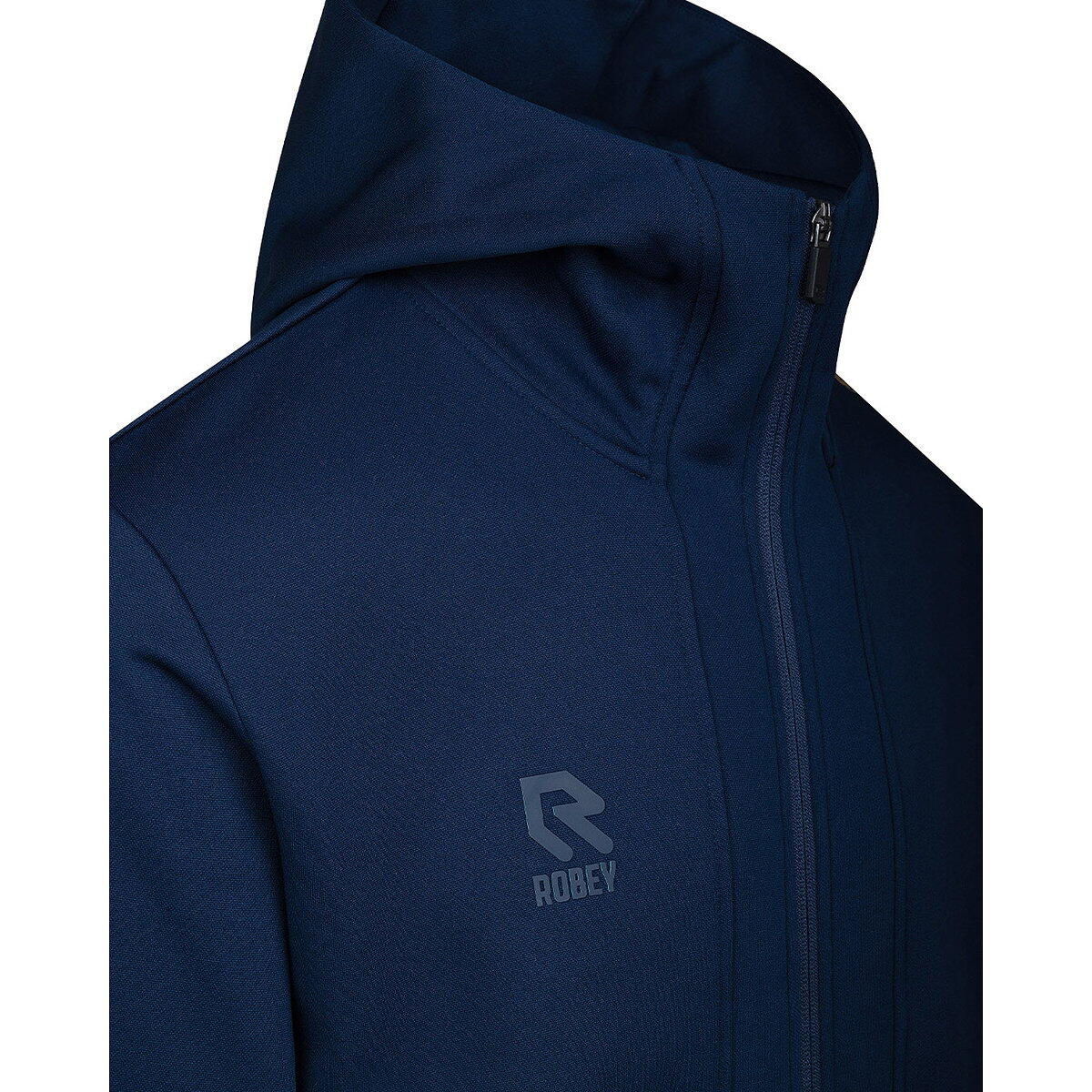 Veste à capuchon sport - Homme - Col montant - Ultra-douce - Marine 4/5