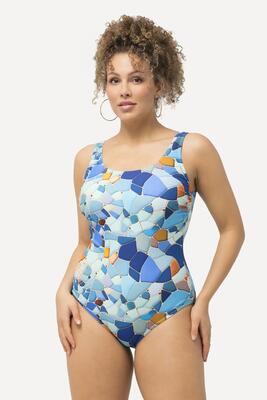 Dames badpak met print zonder zachte cups ronde hals