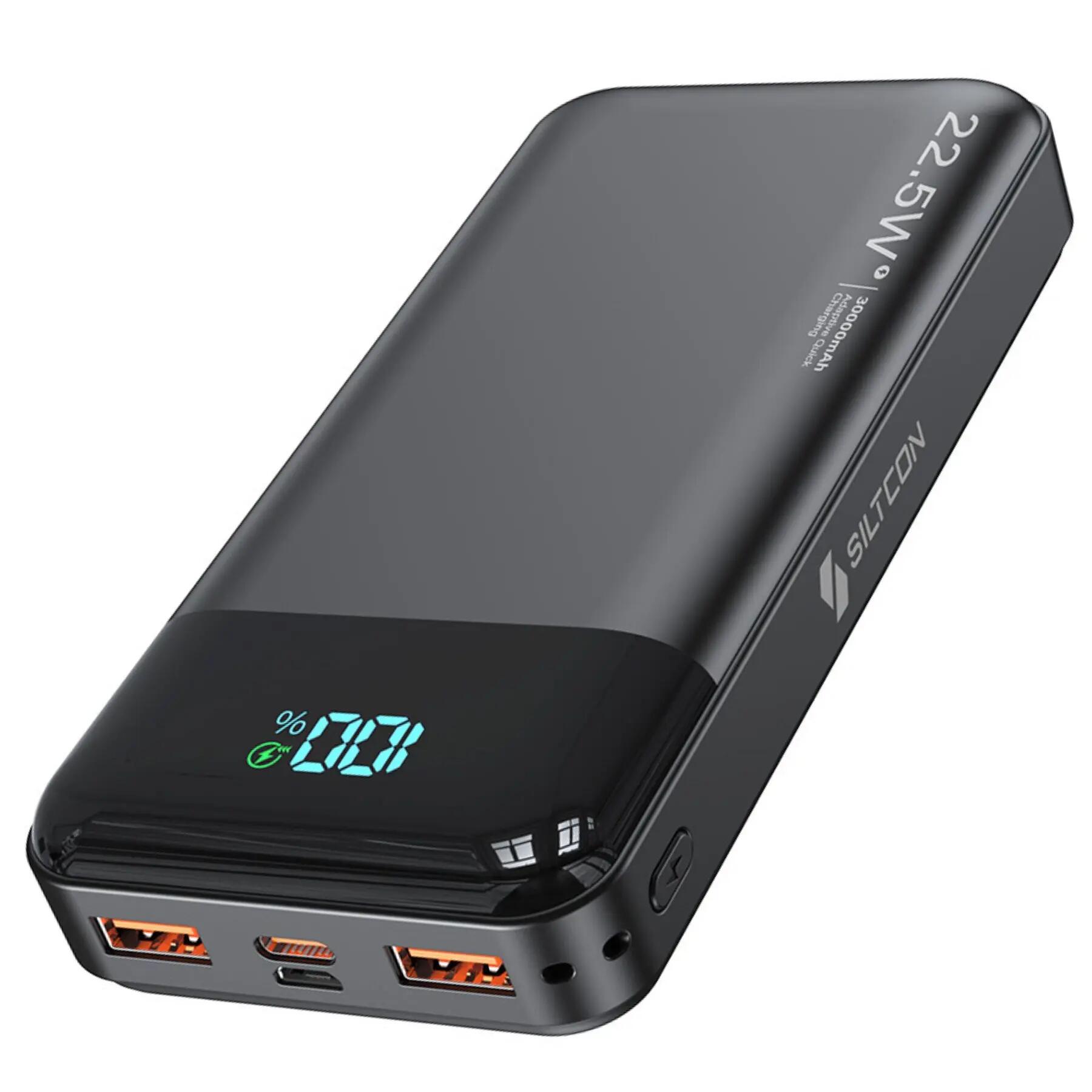 Siltcon Powerbank 30000mAh 22.5W USB-C met Snellaadkabel 2/2