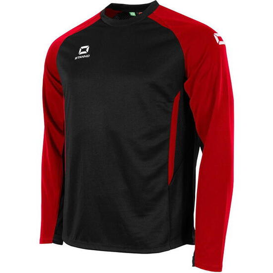 Sweat hommes sport - Regular fit - Stanno Stadio - Noir/Rouge