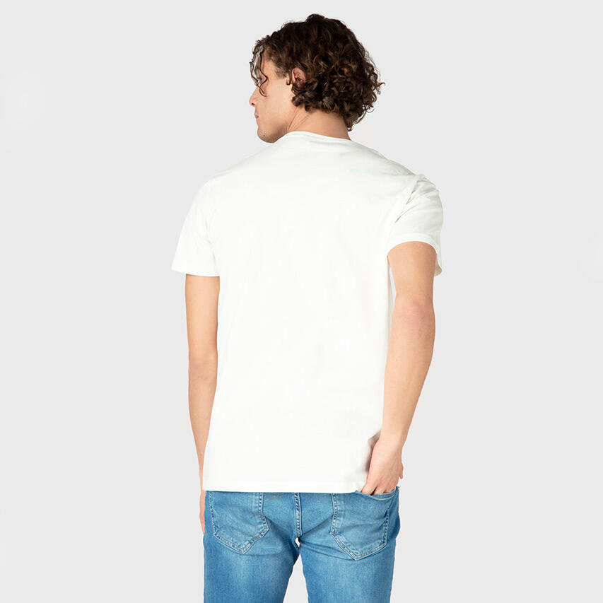 Heren O-hals Shirt Axle Wit 3/5