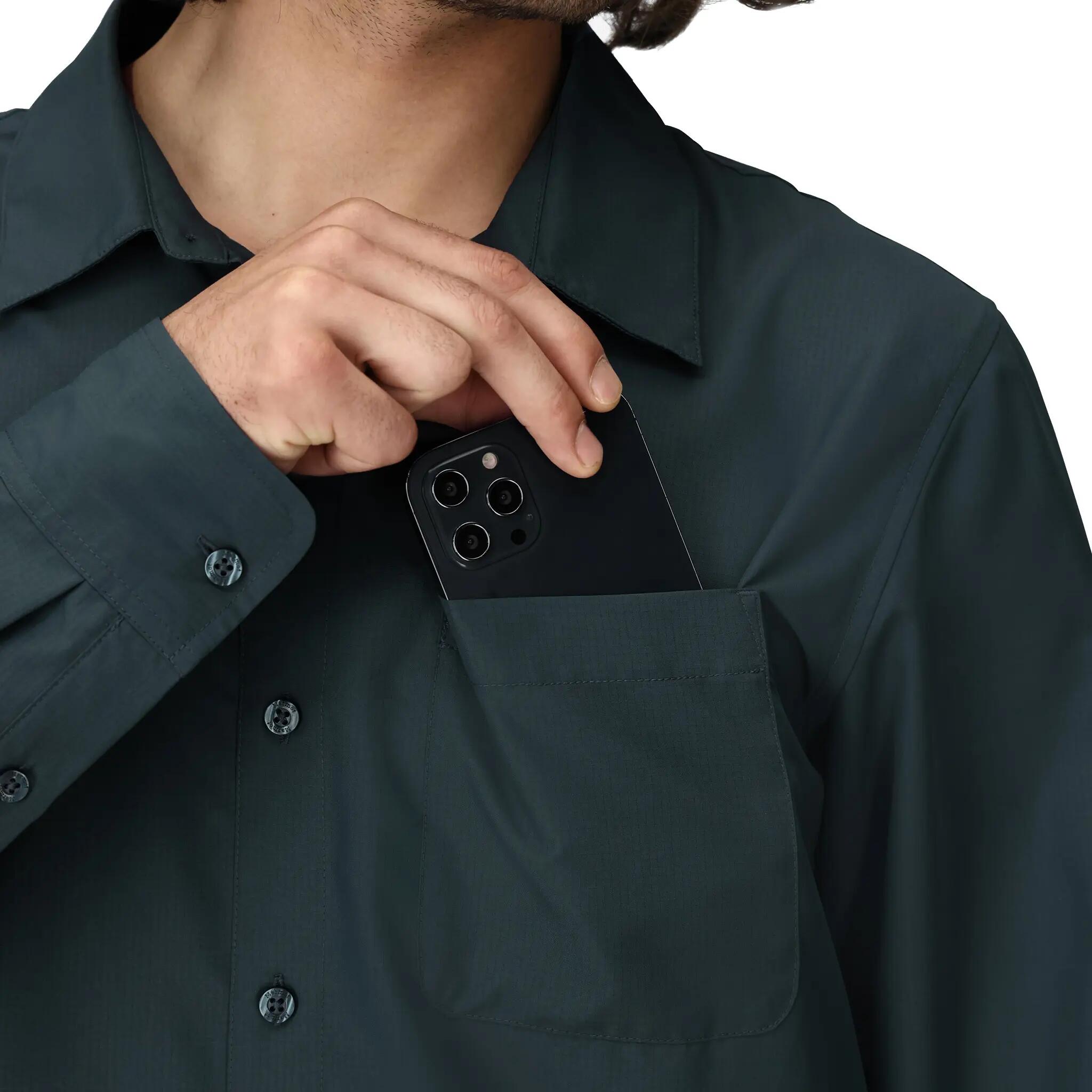 Outdoorhemd atmungsaktiv schnelltrocknend Herren - AirExchange UPF40 Long-Sleeve 4/4