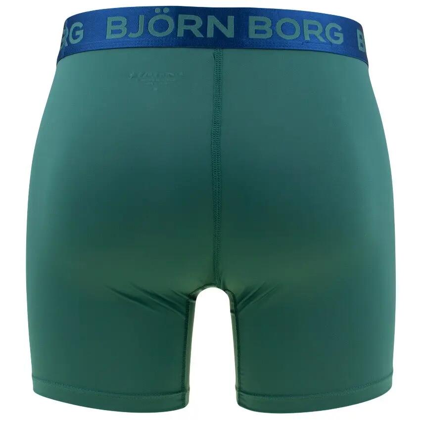 Multi-Sport Heren 3-Pack Microfiber Boxers Basic Print Blauw & Groen 7/7
